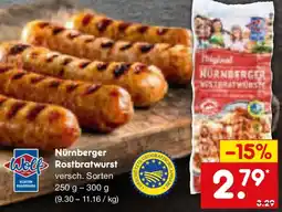 Netto Marken-Discount Nürnberger Rostbratwurst Angebot