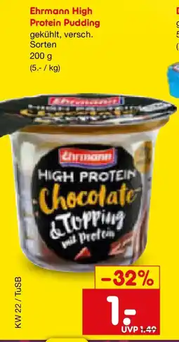 Netto Marken-Discount Ehrmann High Protein Pudding Angebot