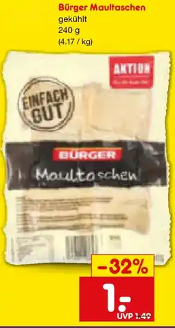 Netto Marken-Discount Bürger Maultaschen Angebot