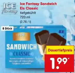 Netto Marken-Discount Ice Fantasy Sandwich Eis Classic Angebot