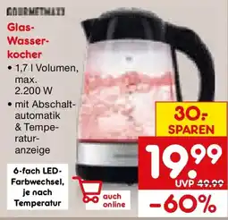 Netto Marken-Discount Glas Wasserkocher Angebot