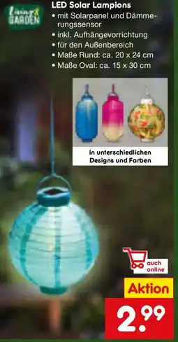Netto Marken-Discount LED Solar Lampions Angebot