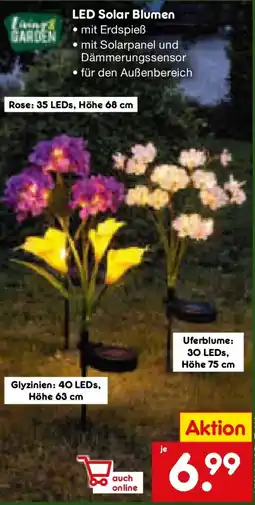 Netto Marken-Discount LED Solar Blumen Angebot