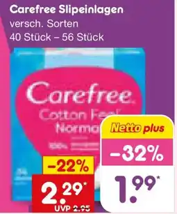 Netto Marken-Discount Carefree Slipeinlagen Angebot