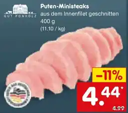Netto Marken-Discount GUT PONHOLZ Puten-Ministeaks Angebot