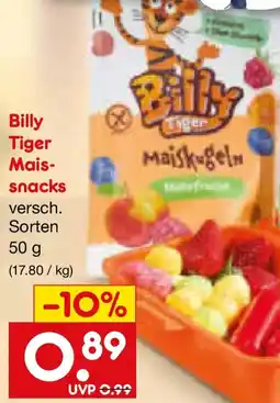 Netto Marken-Discount Billy Tiger Maissnacks Angebot