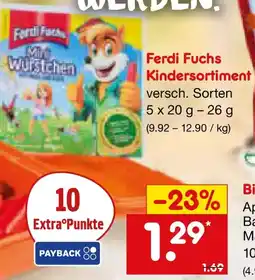 Netto Marken-Discount Ferdi Fuchs Kindersortiment Angebot