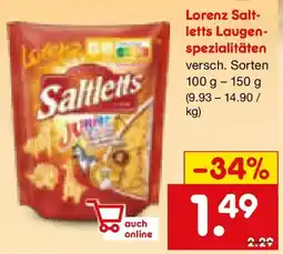 Netto Marken-Discount Lorenz Saltletts Laugen spezialitäten Angebot