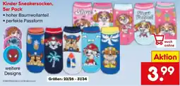 Netto Marken-Discount Kinder Sneakersocken, 5er Pack Angebot