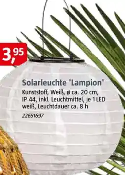 Bauhaus Solarleuchte 'Lampion' Angebot