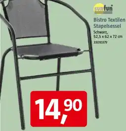 Bauhaus sunfun Bistro Textilen Stapelsessel Angebot