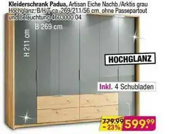 Möbel Boss Kleiderschrank Padua Angebot