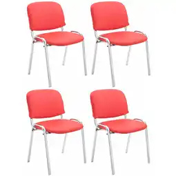 Netto Marken-Discount CLP 4er Set Stühle Ken Chrom Kunstleder I Gepolsterte Sitze I Stapelbar Angebot