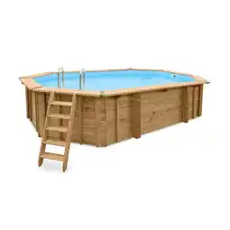 Netto Marken-Discount Pool Java 6,40 x 4,00 m/ 1,36m Achteck Oval (Filteranlage 6,0m3, Premium Set) Angebot