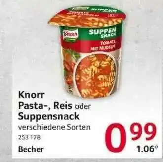 Selgros Knorr Pasta-, Reis Oder Suppensnack Angebot