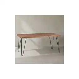 Netto Marken-Discount KADIMA DESIGN Esstisch BALU Massivholz: 4 Metallbeine, handgefertigtes Unikat, einfacher Aufbau Angebot