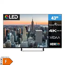 Netto Marken-Discount Smart Tech 43QV02V QLED Fernseher 43 Zoll Smart TV VIDAA HDR Fernseher mit 4K UHD, Bluetooth (2026) Angebot