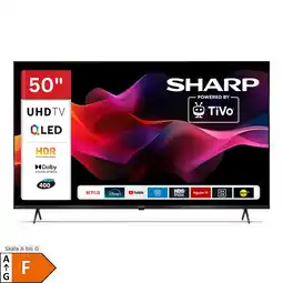 Netto Marken-Discount Sharp 50HM5745E QLED Fernseher 50 Zoll Smart TV by TiVo 4K UHD Fernseher mit HDR Dolby Vision (2026) Angebot