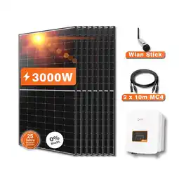 Netto Marken-Discount 3000W Solaranlage Photovoltaik - bifaziale Solarmodule Angebot