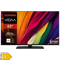 Netto Marken-Discount Telefunken XU43VP750M Fernseher 43 Zoll Smart TV VIDAA 4K UHD HDR Dolby Vision HD+ 6 Monate (2026) Angebot