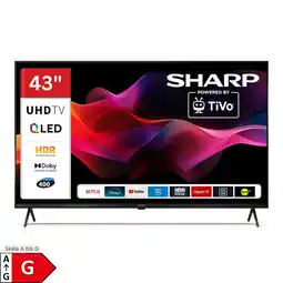 Netto Marken-Discount Sharp 43HM5745E QLED Fernseher 43 Zoll Smart TV by TiVo 4K UHD Fernseher mit HDR Dolby Vision (2026) Angebot