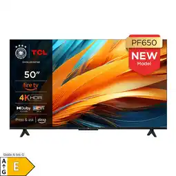 Netto Marken-Discount TCL 50PF650 Fernseher 50 Zoll Fire TV 4K UHD Smart TV, HDR Dolby Vision, Alexa, Triple-Tuner (2026) Angebot