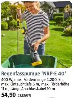 Bauhaus Regenfasspumpe 'NRP-E 40' Angebot