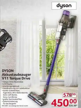 Selgros Dyson Akkustaubsauger V11 Torque Drive Angebot