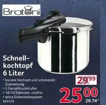 Selgros Bratoni Schnellkochtopf 6 Liter Angebot