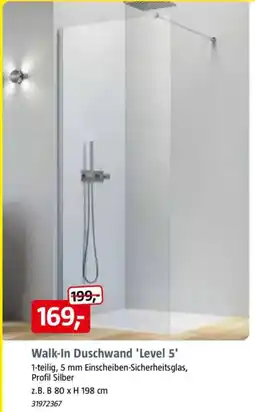 Bauhaus Camargue Walk-In Duschwand 'Level 5' Angebot