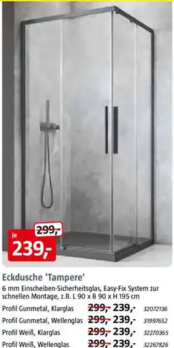 Bauhaus Camargue Eckdusche 'Tampere' Angebot