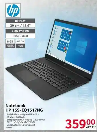 Selgros Notebook Hp 15s-eq1517ng Hp Angebot