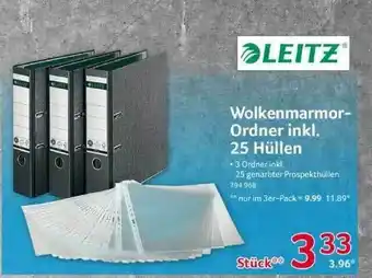 Selgros Leitz Wolkenmarmor Ordner Inkl. 25 Hüllen Angebot