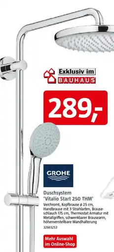 Bauhaus GROHE Duschsystem 'Vitalio Start 250 THM' Angebot