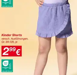 KiK Kinder Shorts Angebot