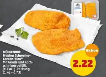 PENNY Mühlenhof Frisches Schweine Cordon Bleu 330g Angebot