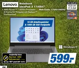 expert Techno Land Lenovo Notebook IdeaPad 3 17ABA7 Angebot