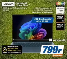 expert Techno Land Lenovo Notebook Yoga Slim 7 Angebot