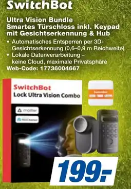 expert Techno Land SwitchBot Ultra Vision Bundle Smartes Türschloss inkl. Keypad mit Gesichtserkennung & Hub Angebot