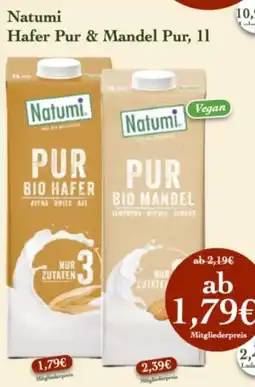 LPG Biomarkt Natumi Hafer Pur & Mandel Pur Angebot