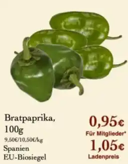 LPG Biomarkt Bratpaprika Angebot
