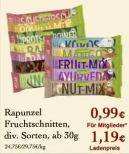 LPG Biomarkt Rapunzel Fruchtschnitten, Angebot