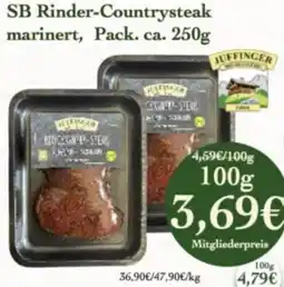LPG Biomarkt JUFFINGER SB Rinder-Countrysteak Angebot