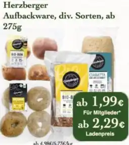 LPG Biomarkt Herzberger Aufbackware Angebot
