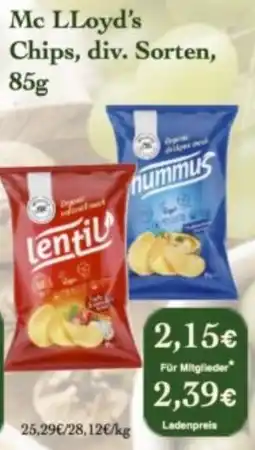 LPG Biomarkt Mc LLoyd's Chips Angebot