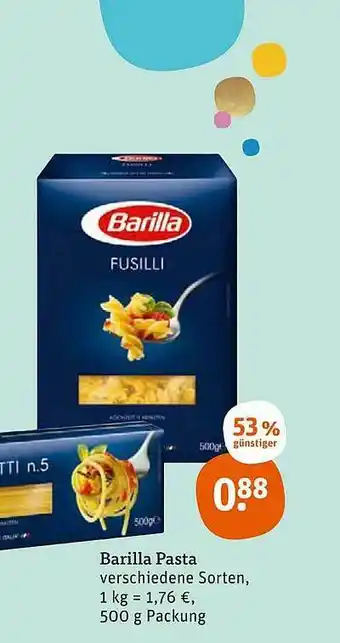 tegut Barilla Pasta Angebot