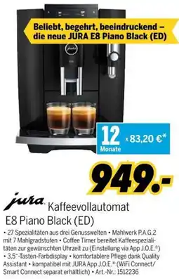 MEDIMAX jura Kaffeevollautomat E8 Piano Black (ED) Angebot