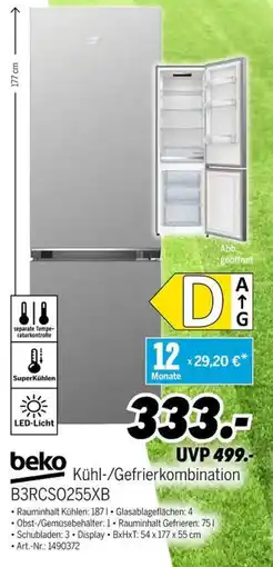 MEDIMAX beko Kühl-/Gefrierkombination B3RCS0255XB Angebot