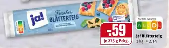 REWE Center ja! Blätterteig 275g Angebot