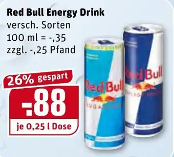 REWE Center Red Bull Energy Drink 0,25L Dose Angebot